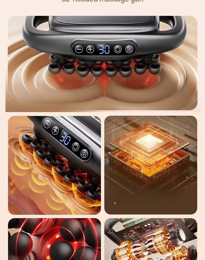 Pistolet De Massage Musculaire à 32 Tête