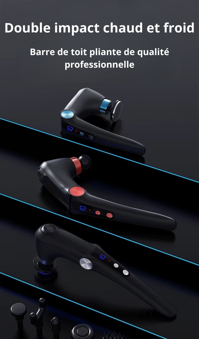 Pistolet De Massage Musculaire Extensible Noir