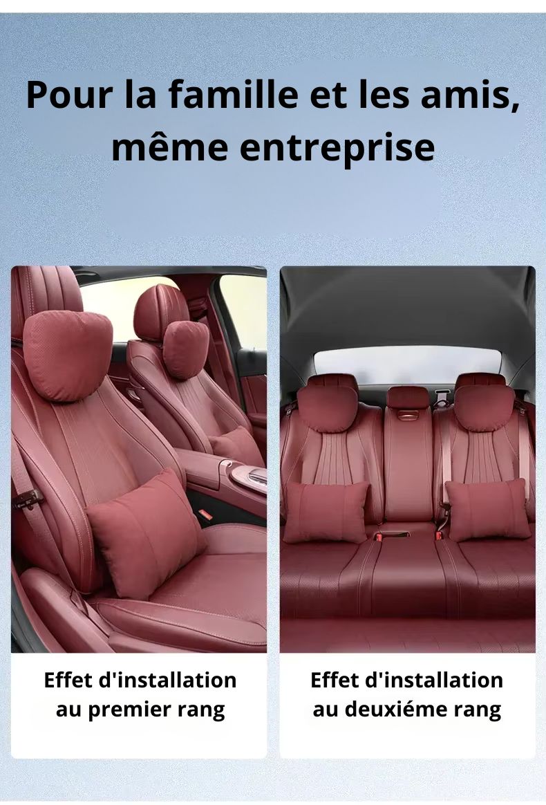 Coussin Appui-Tête Pour voiture Gamme De Couleurs Arrondi Ou Rectangulaire