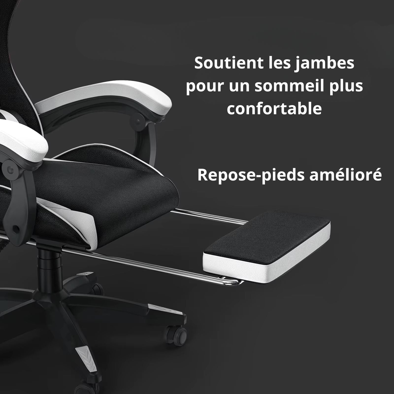 Chaise De Bureau Ergonomique gamer Blanc / Noir/ Rouge/ Bleu