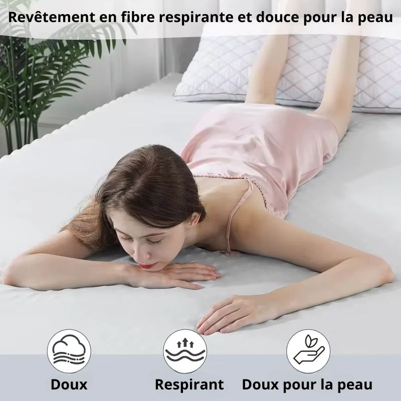 Surmatelas Orthopédique bleu clair alvéolé