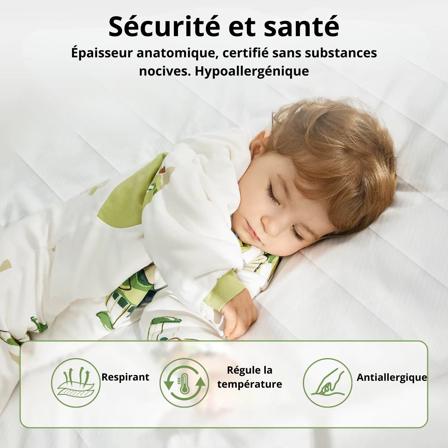 Surmatelas Orthopédique Confortable blanc