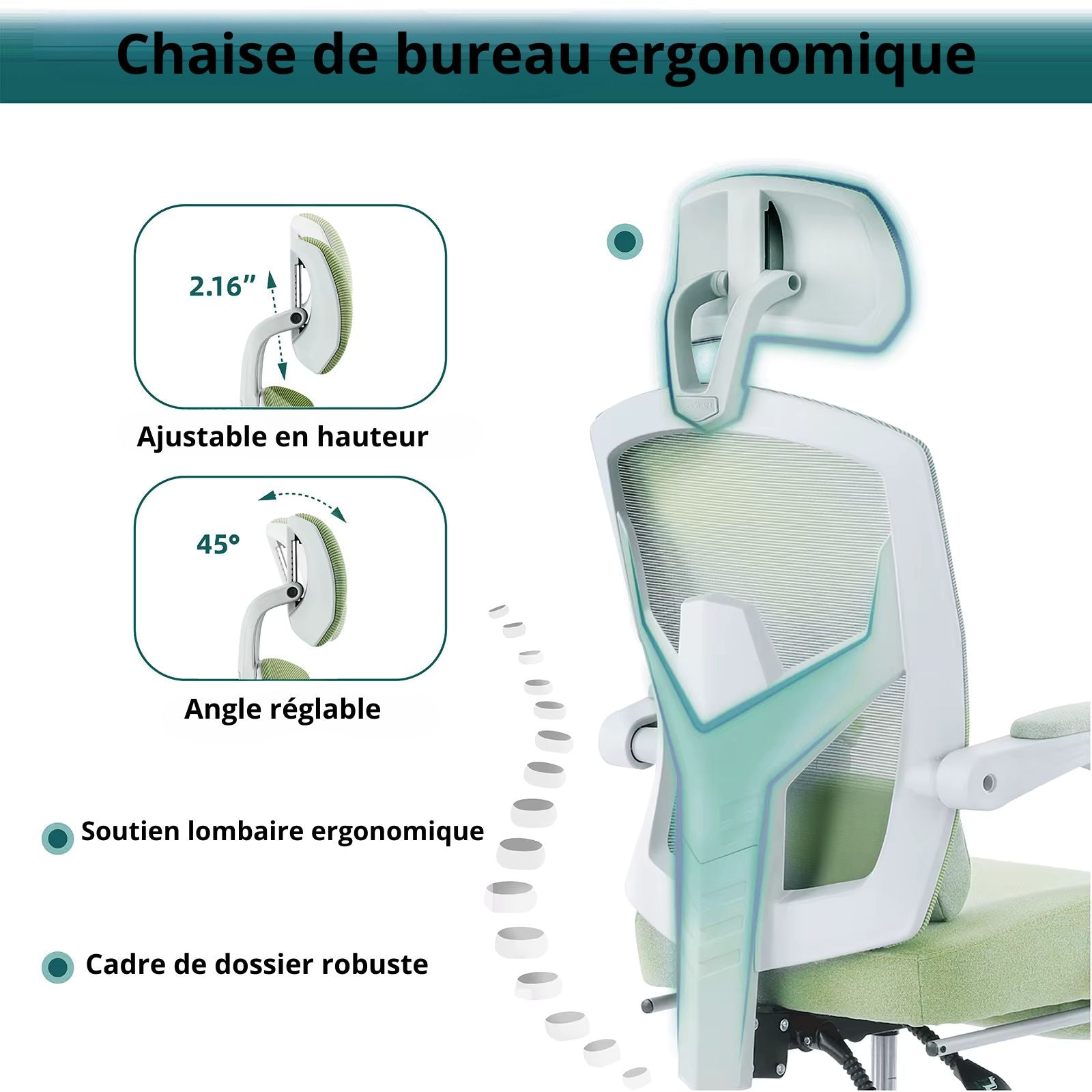 Chaise De Bureau Ergonomique Gamme De Couleurs