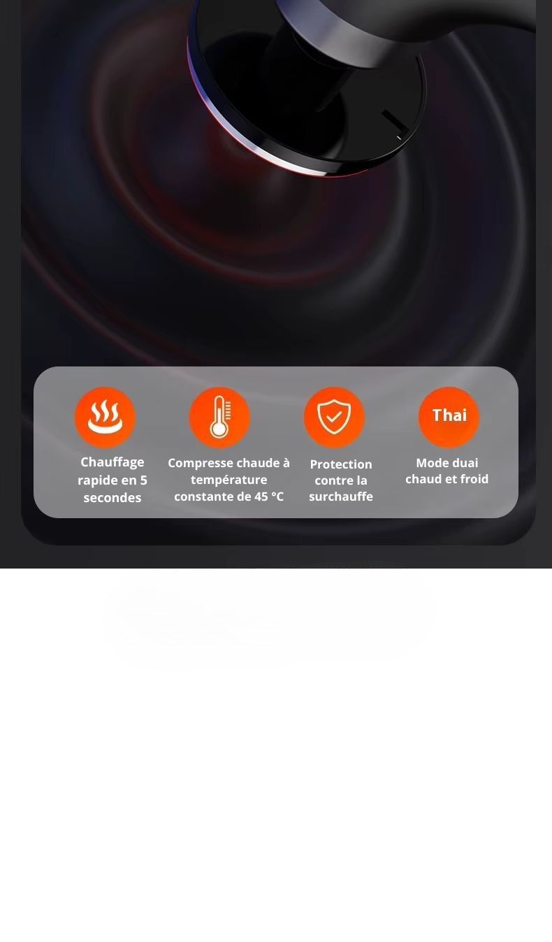 Pistolet De Massage Musculaire Extensible Noir