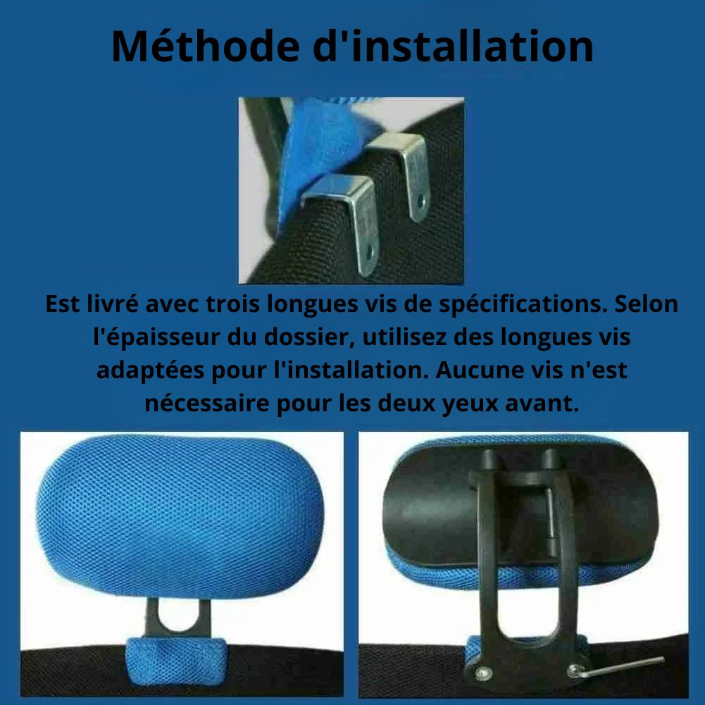 Appui-Tête Ergonomique Pour Chaise De Bureau Gamme De Couleurs