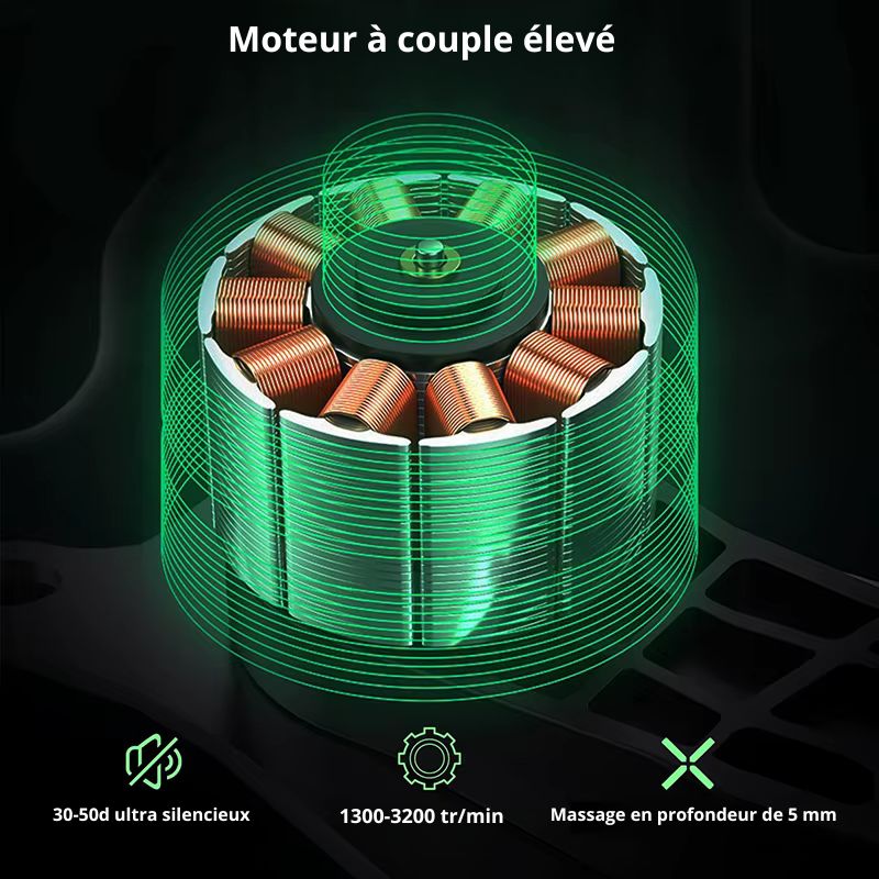 Pistolet De Massage Musculaire Noir 1 Tête