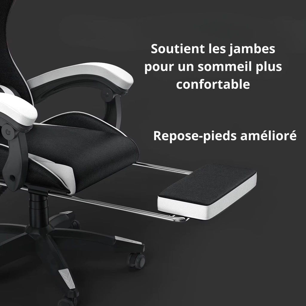 Chaise De Bureau Ergonomique gamer Blanc / Noir/ Rouge/ Bleu