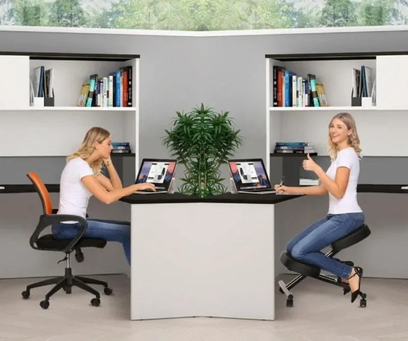 Chaise De Bureau Ergonomique à Genoux Noir