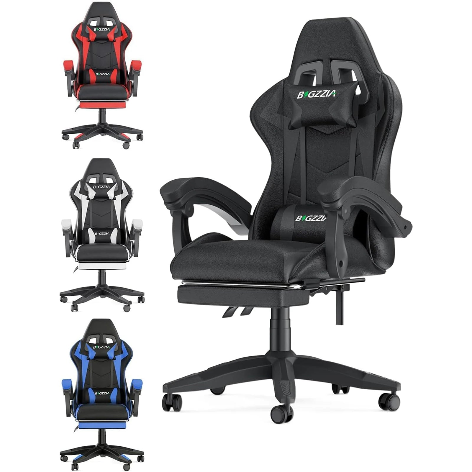 Chaise De Bureau Ergonomique gamer Blanc / Noir/ Rouge/ Bleu