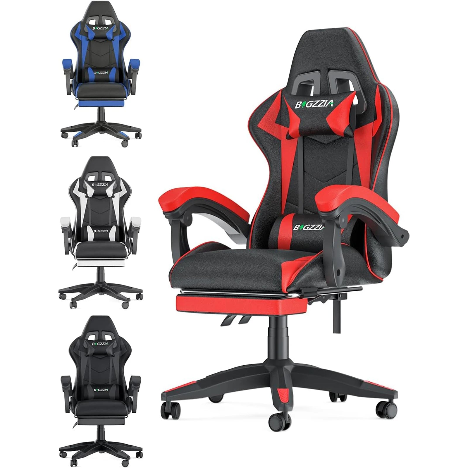 Chaise De Bureau Ergonomique gamer Blanc / Noir/ Rouge/ Bleu