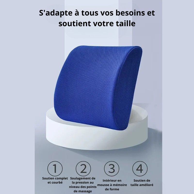 Coussin Lombaire Ergonomique Bleu/ Gris Ou Noir