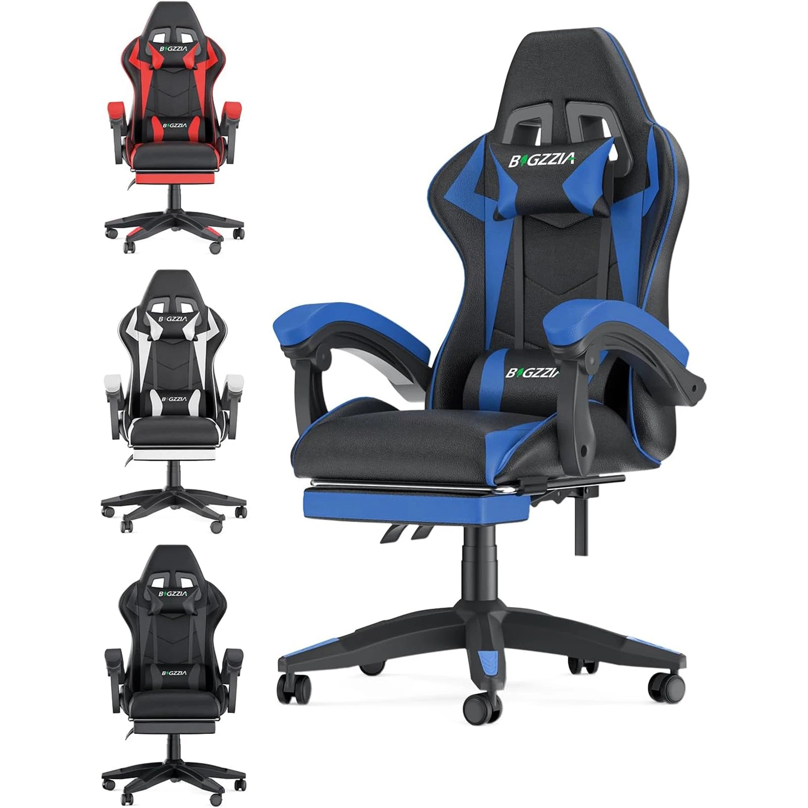 Chaise De Bureau Ergonomique gamer Blanc / Noir/ Rouge/ Bleu