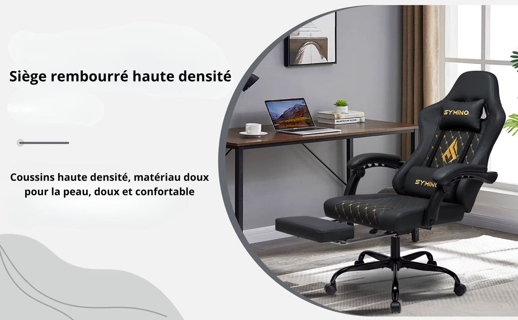 Chaise De Bureau Ergonomique Gaming Gris Ou Noir