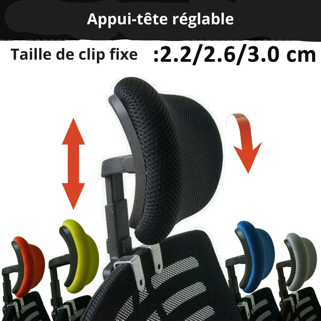 Appui-Tête Ergonomique Pour Chaise De Bureau Gamme De Couleurs