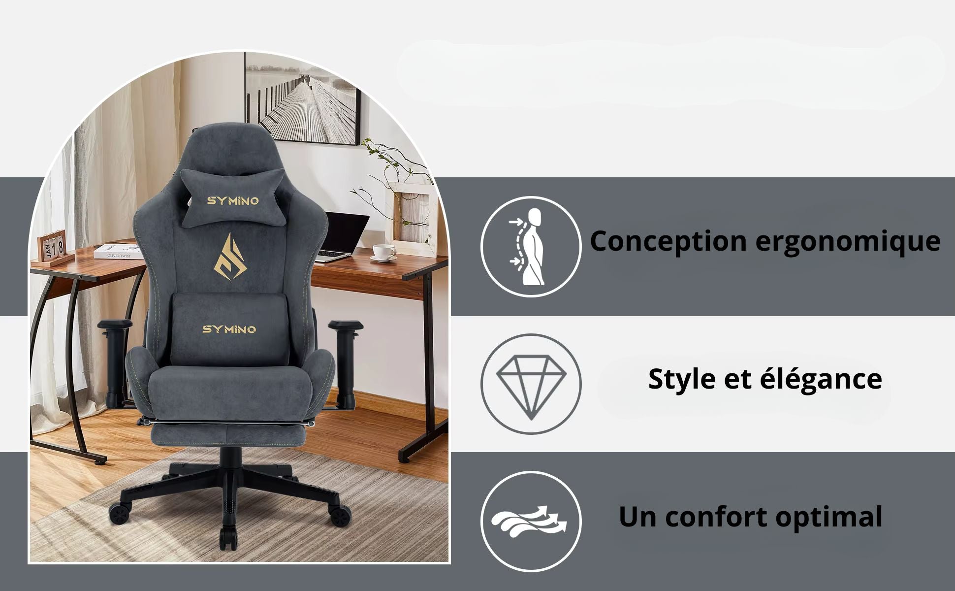 Chaise Gamer Ergonomique Gamme De Couleurs