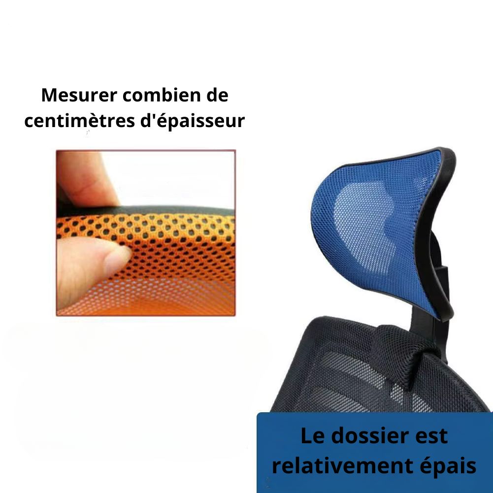 Appui-Tête Ergonomique Noir